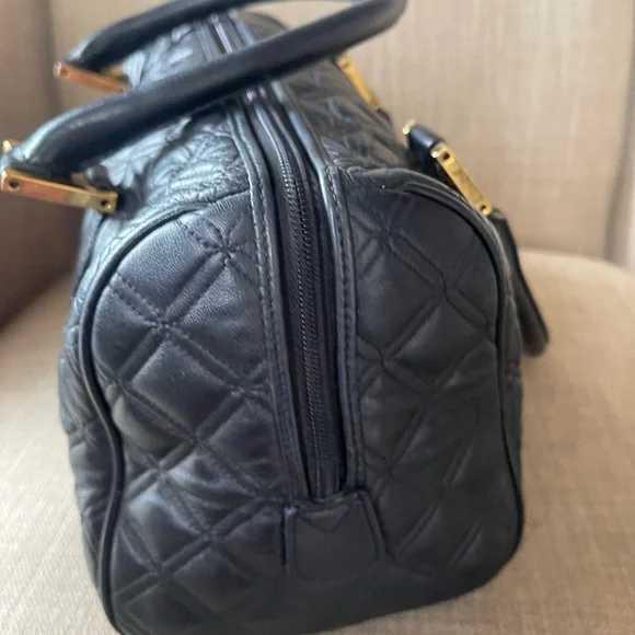MCM Black Quilted Satchel with Elegant Design - Picture 5 of 16